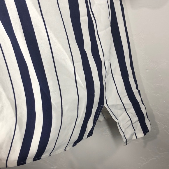 Zara white and navy stripe tunic size xs - Picture 3 of 6